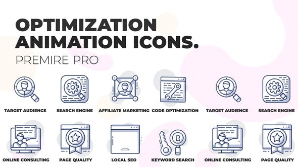 Seo optimizations Animation Icons (MOGRT) - Download 36441070 Videohive