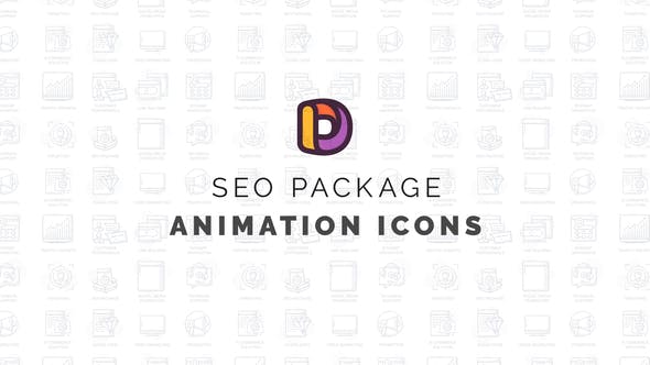 Seo package Animation Icons - 34567909 Videohive Download