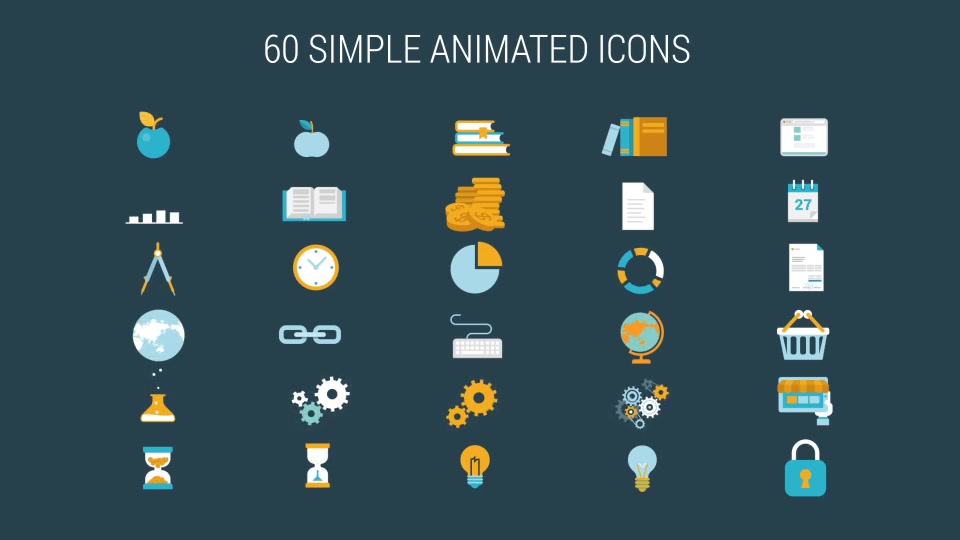 SEO Promotion. Animated flat icons pack. - Download Videohive 13025412