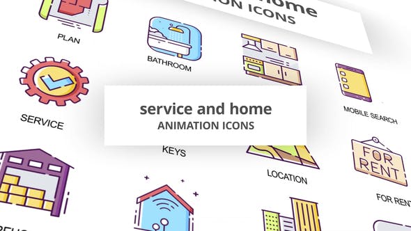 Service & Home Animation Icons - 29201928 Download Videohive