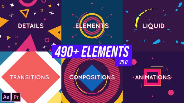 Shape and Motion Animated Elements Pack - 19437956 Download Videohive