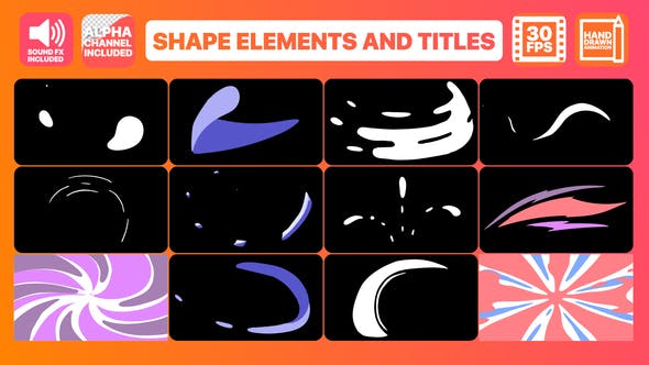 Shape Elements And Titles | After Effects Template - Download Videohive 23686221