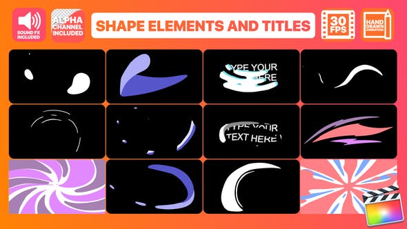 Shape Elements And Titles | Final Cut Pro - 24254129 Download Videohive