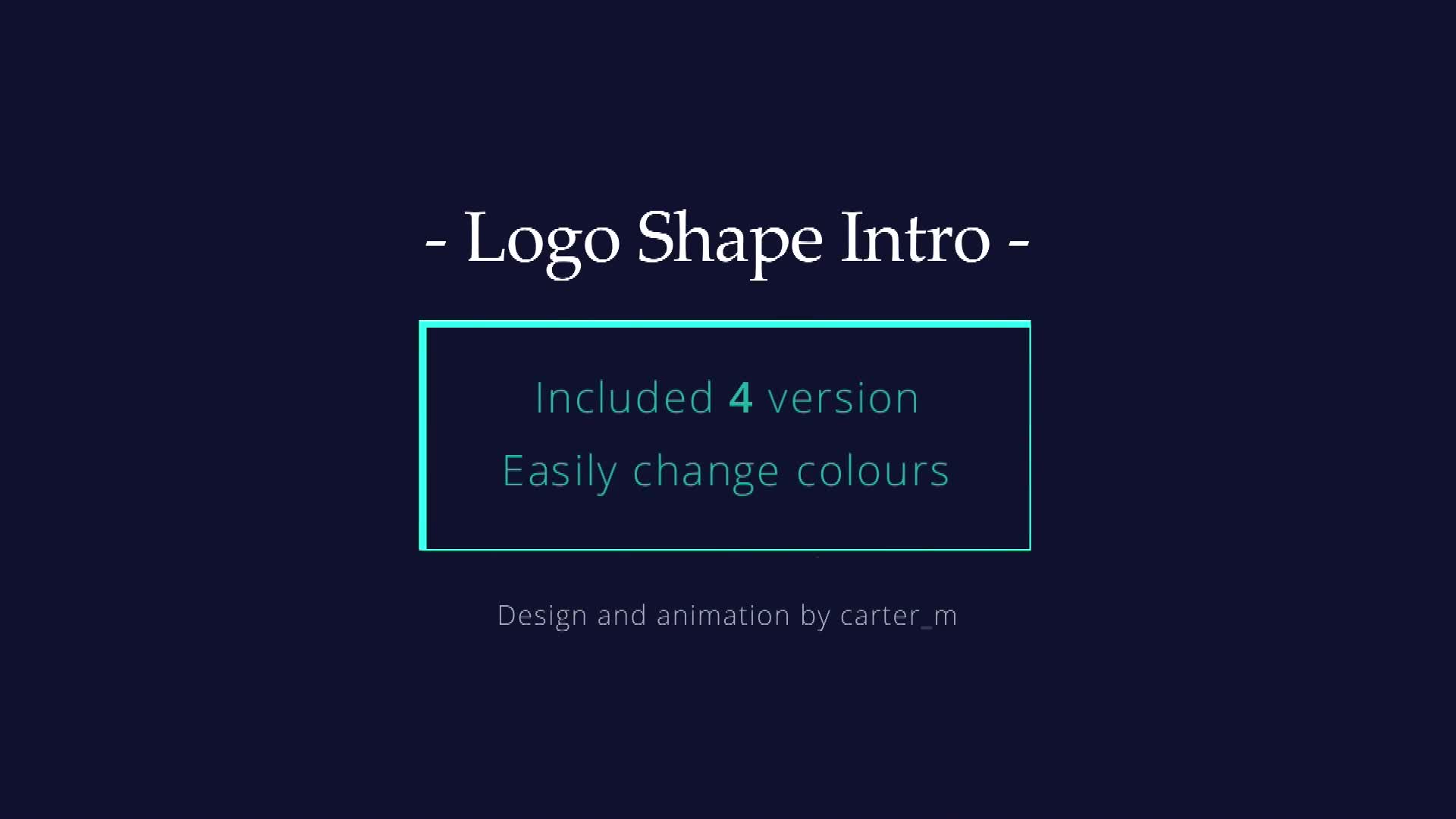 Shape Logo Intro - Download Videohive 20373353