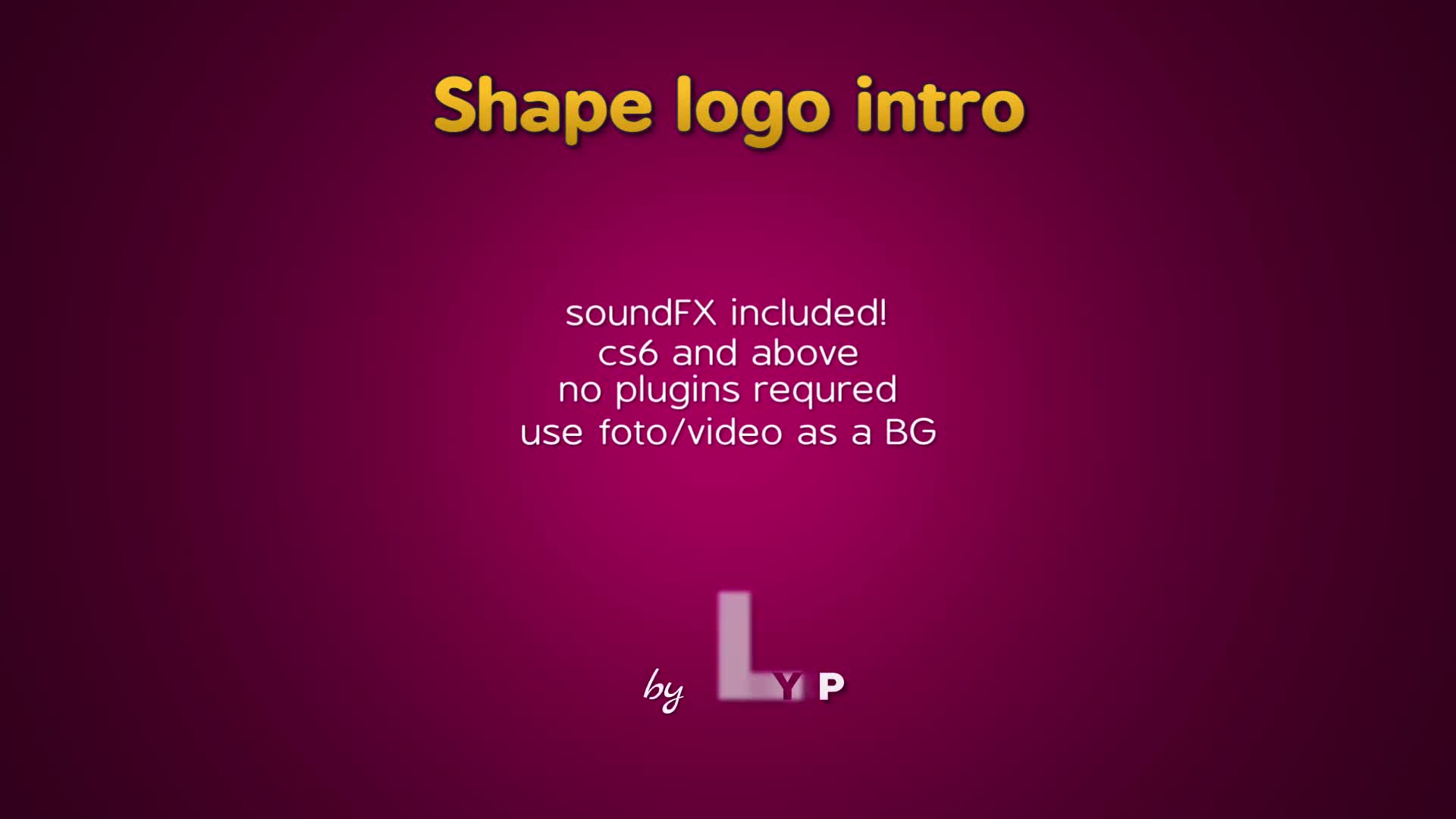 Shape logo intro Videohive 21192141 After Effects Image 1