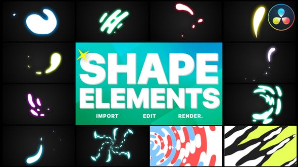 Shapes Elements Pack | DaVinci Resolve - Download Videohive 36686353