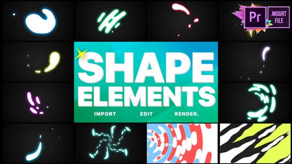 Shapes Elements Pack | Premiere Pro MOGRT - Videohive 28468036 Download