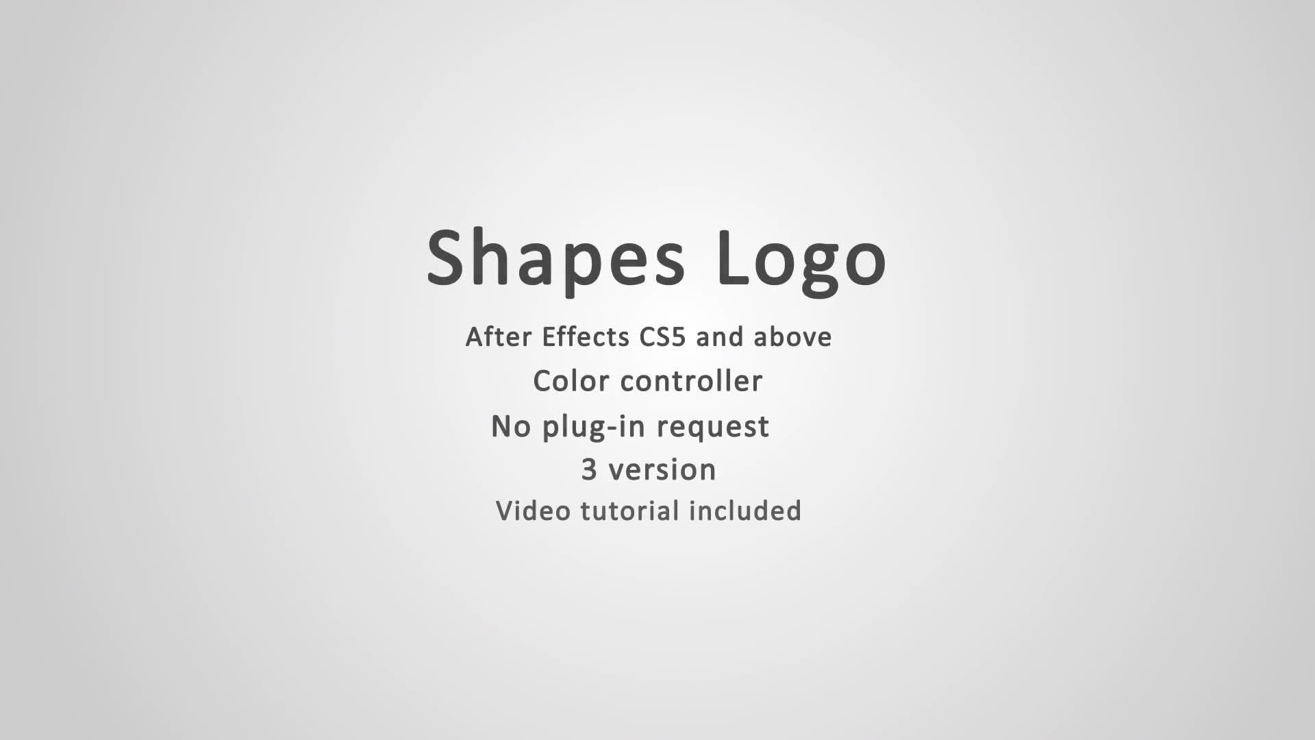 Shapes Logo Videohive 14355339 After Effects Image 1
