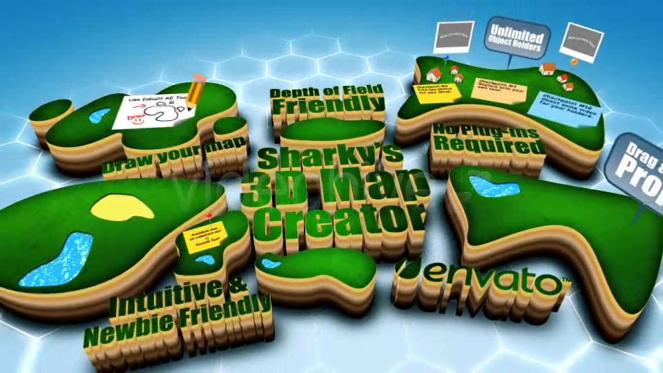 Sharkys 3D Map Creator V1.0 - Download Videohive 1538584