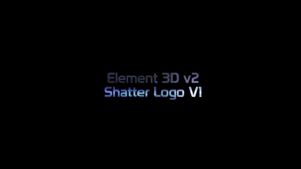 Shatter Logo V1 Videohive 22631143 After Effects Image 1