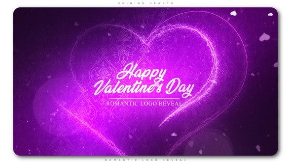 Shining Hearts Romantic Logo Reveal - Download Videohive 23218747
