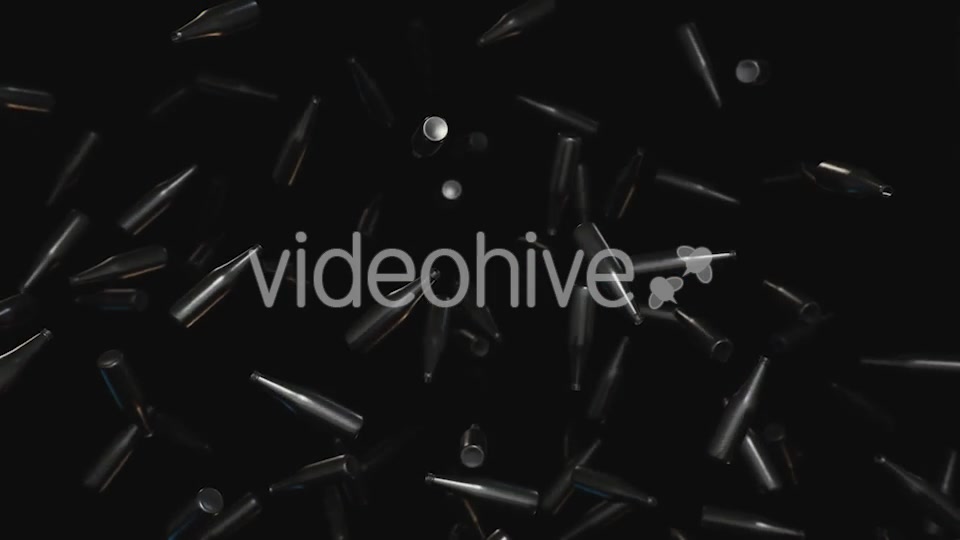 Shiny Floating Bottles Against a Dark Background - Download Videohive 20290305