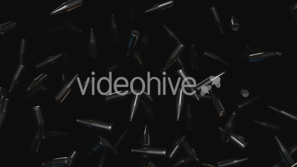 Shiny Floating Bottles Against a Dark Background - Download Videohive 20290305