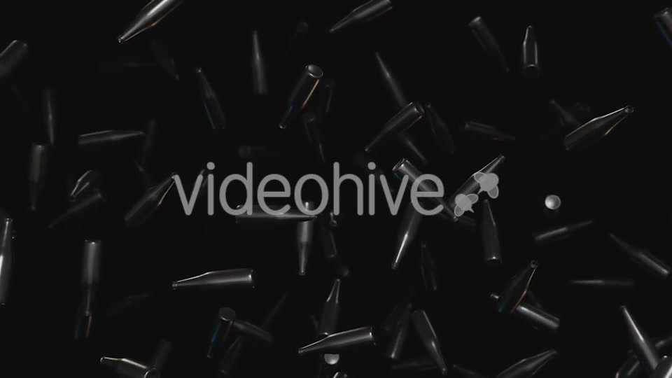 Shiny Floating Bottles Against a Dark Background - Download Videohive 20290305