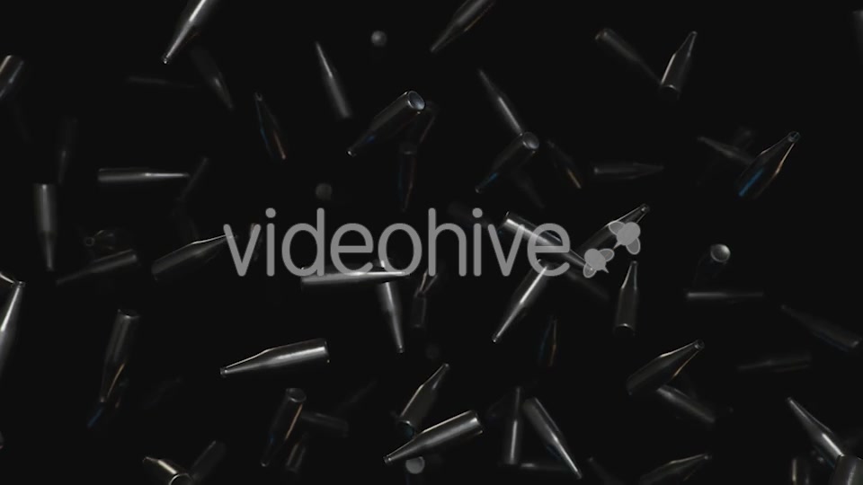 Shiny Floating Bottles Against a Dark Background - Download Videohive 20290305