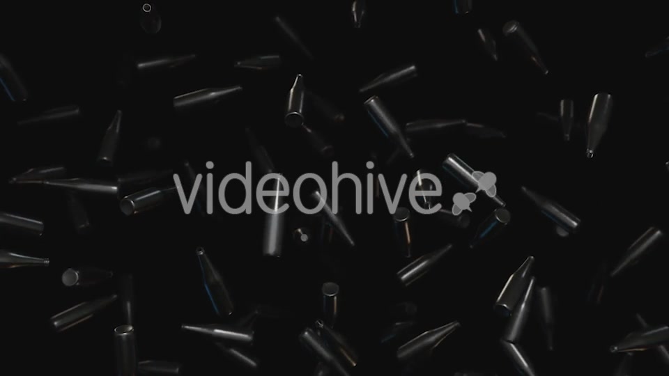 Shiny Floating Bottles Against a Dark Background - Download Videohive 20290305