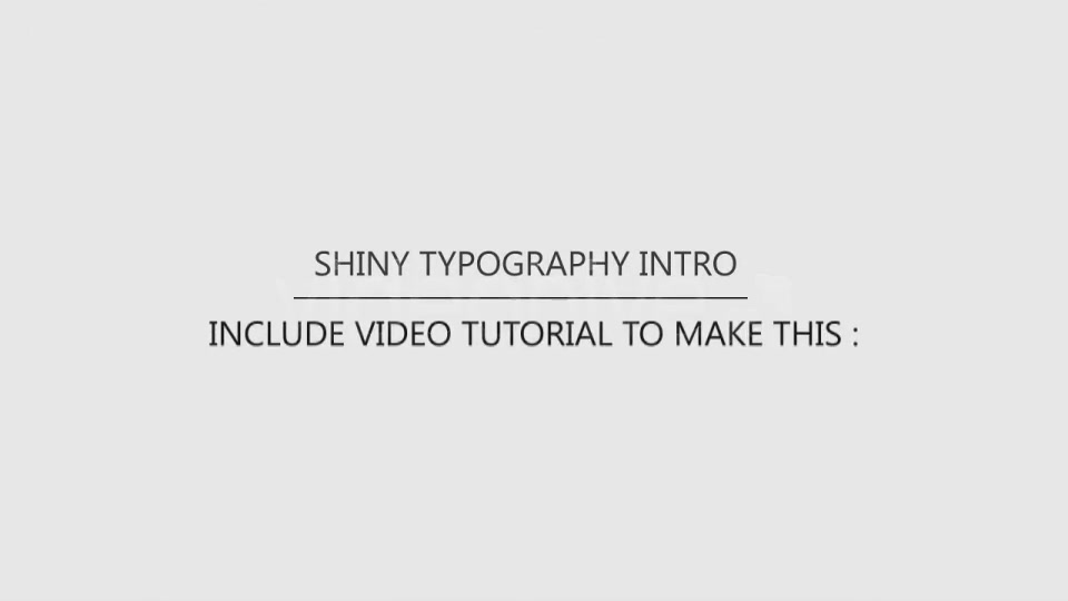Shiny Typography Intro Videohive 3813983 After Effects Image 7