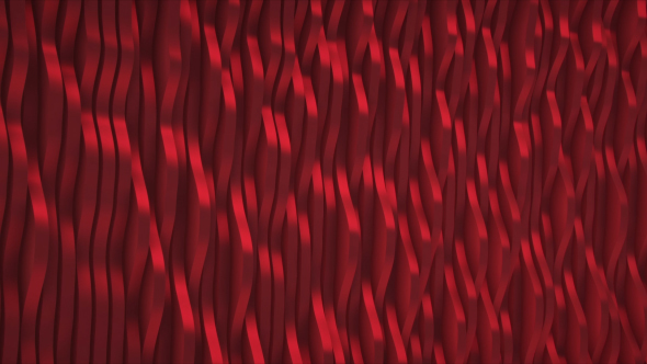 Shiny Wall of Organic Red Metal Forms - Download Videohive 15394692