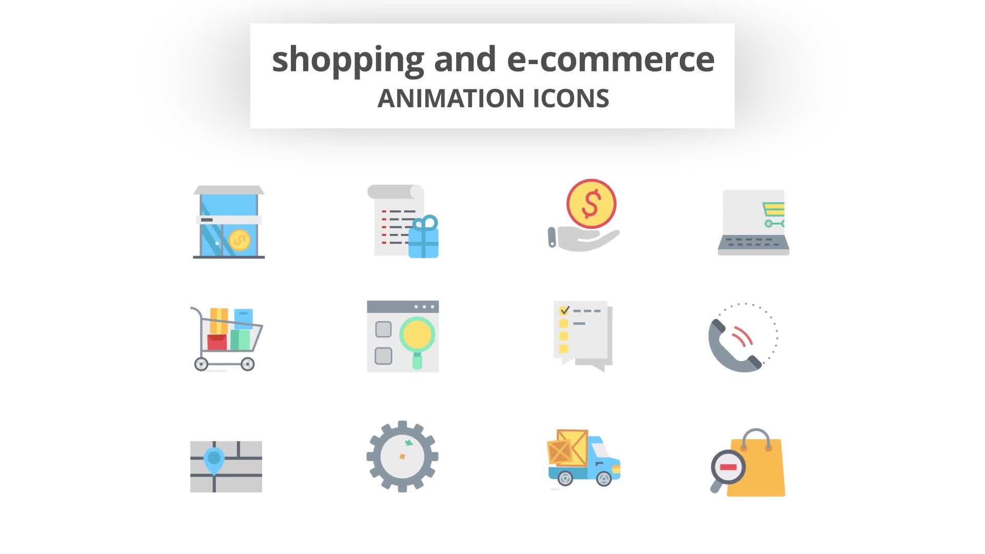 Shopping and E Commerce Animation Icons Videohive 26635138 After Effects Image 10