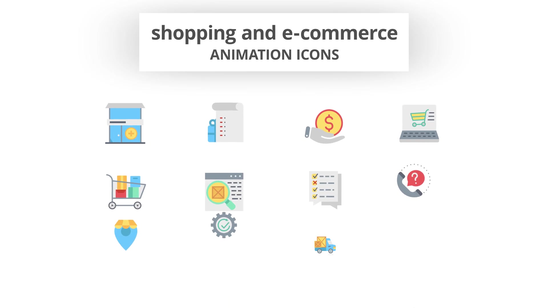 Shopping and E Commerce Animation Icons Videohive 26635138 After Effects Image 4