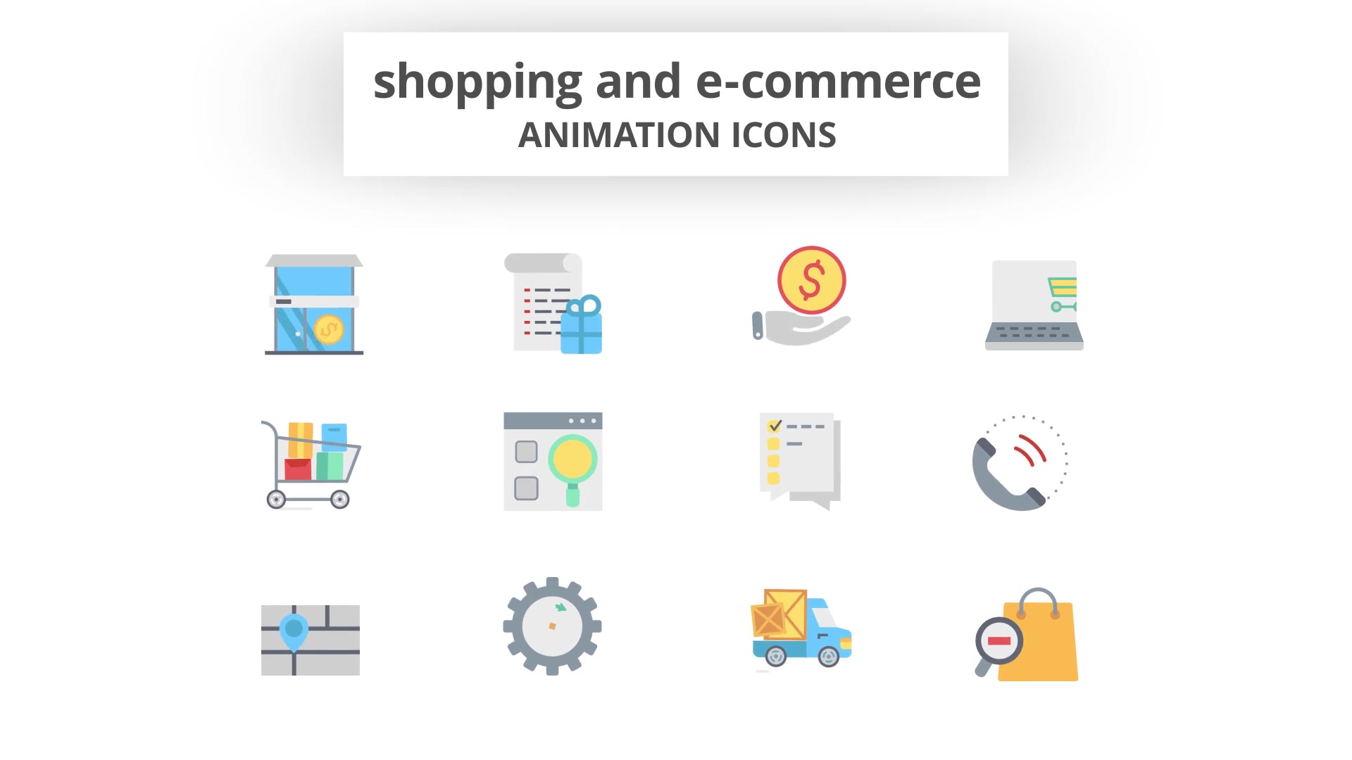 Shopping and E Commerce Animation Icons Videohive 26635138 After Effects Image 5
