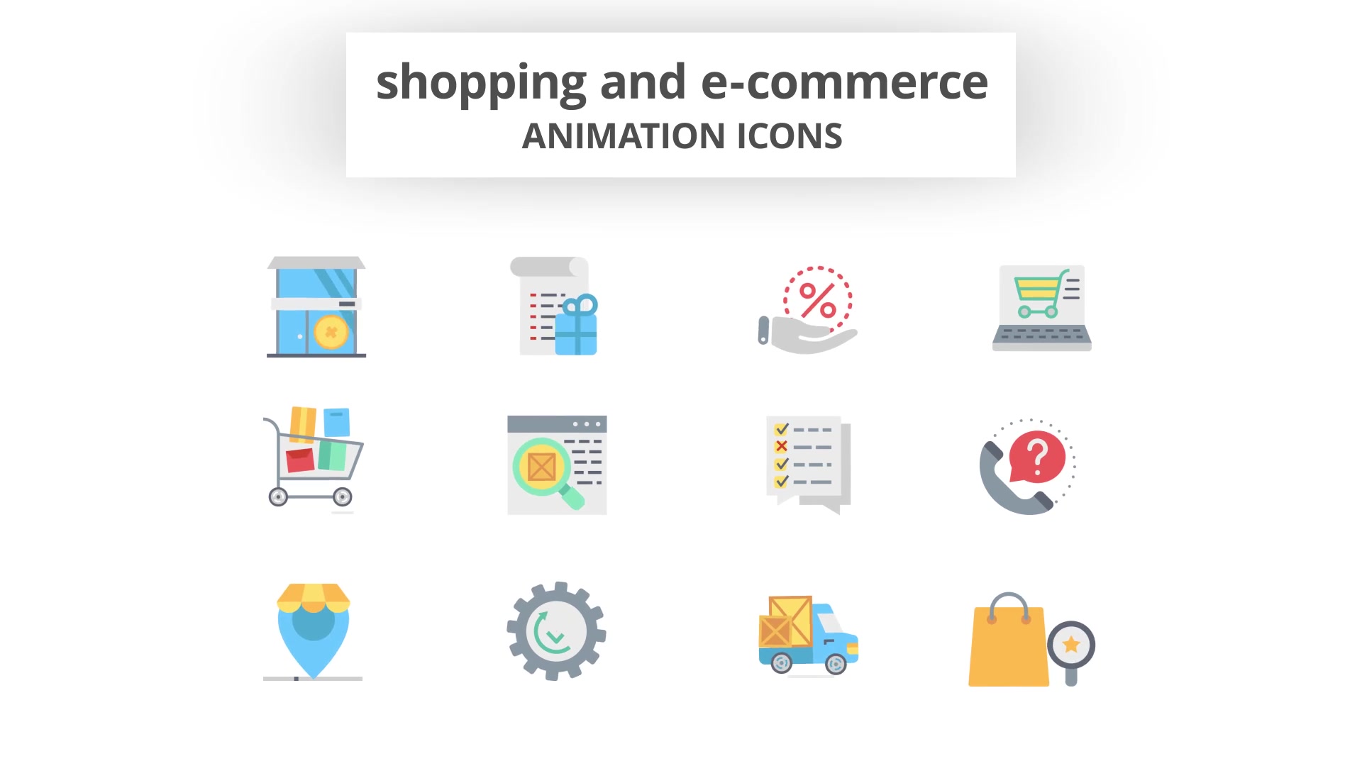 Shopping and E Commerce Animation Icons Videohive 26635138 After Effects Image 6
