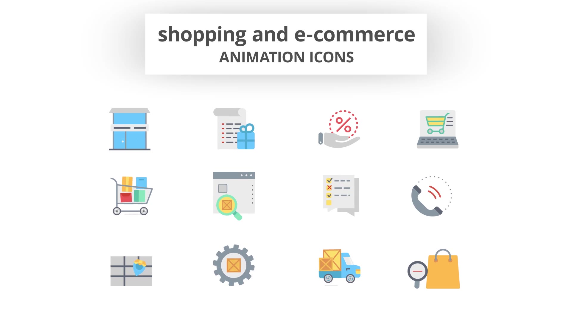 Shopping and E Commerce Animation Icons Videohive 26635138 After Effects Image 8