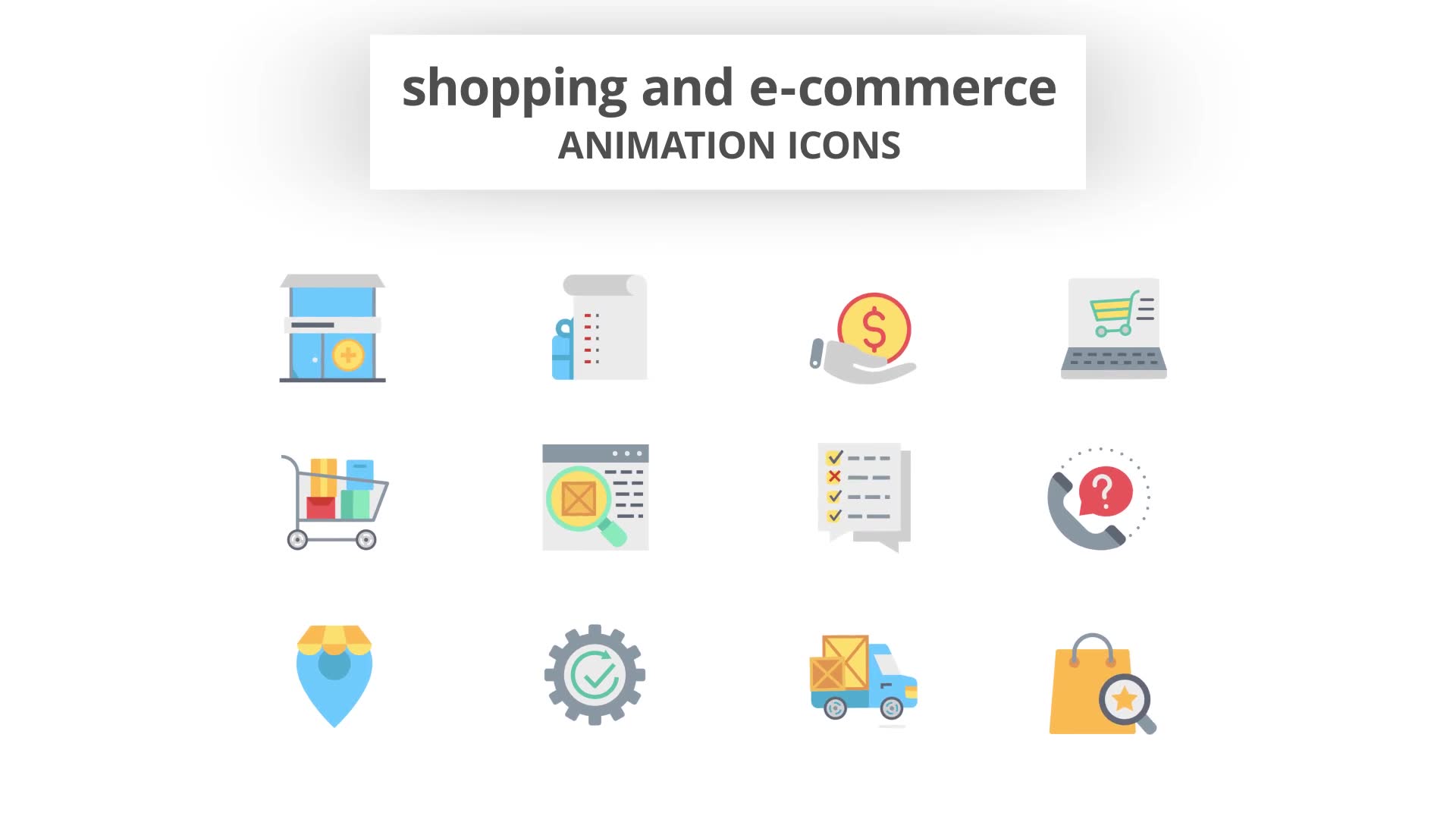 Shopping and E Commerce Animation Icons Videohive 26635138 After Effects Image 9