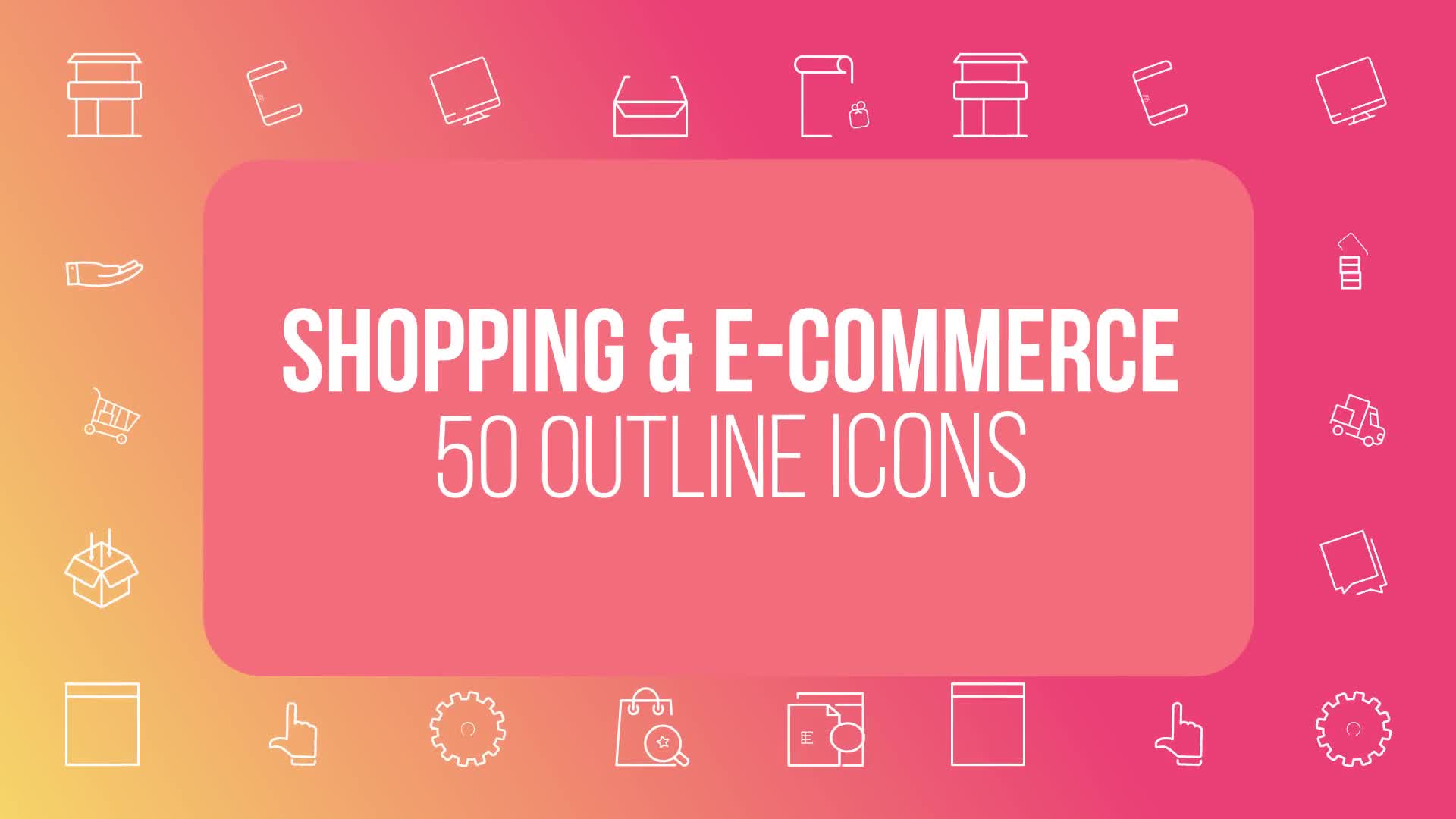 Shopping And Ecommerce 50 Thin Line Icons - Download Videohive 23172172