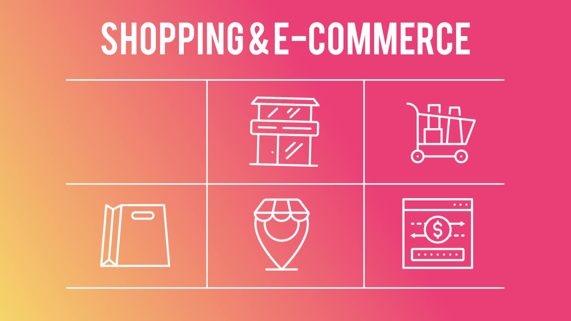 Shopping And Ecommerce 50 Thin Line Icons - Download Videohive 23172172