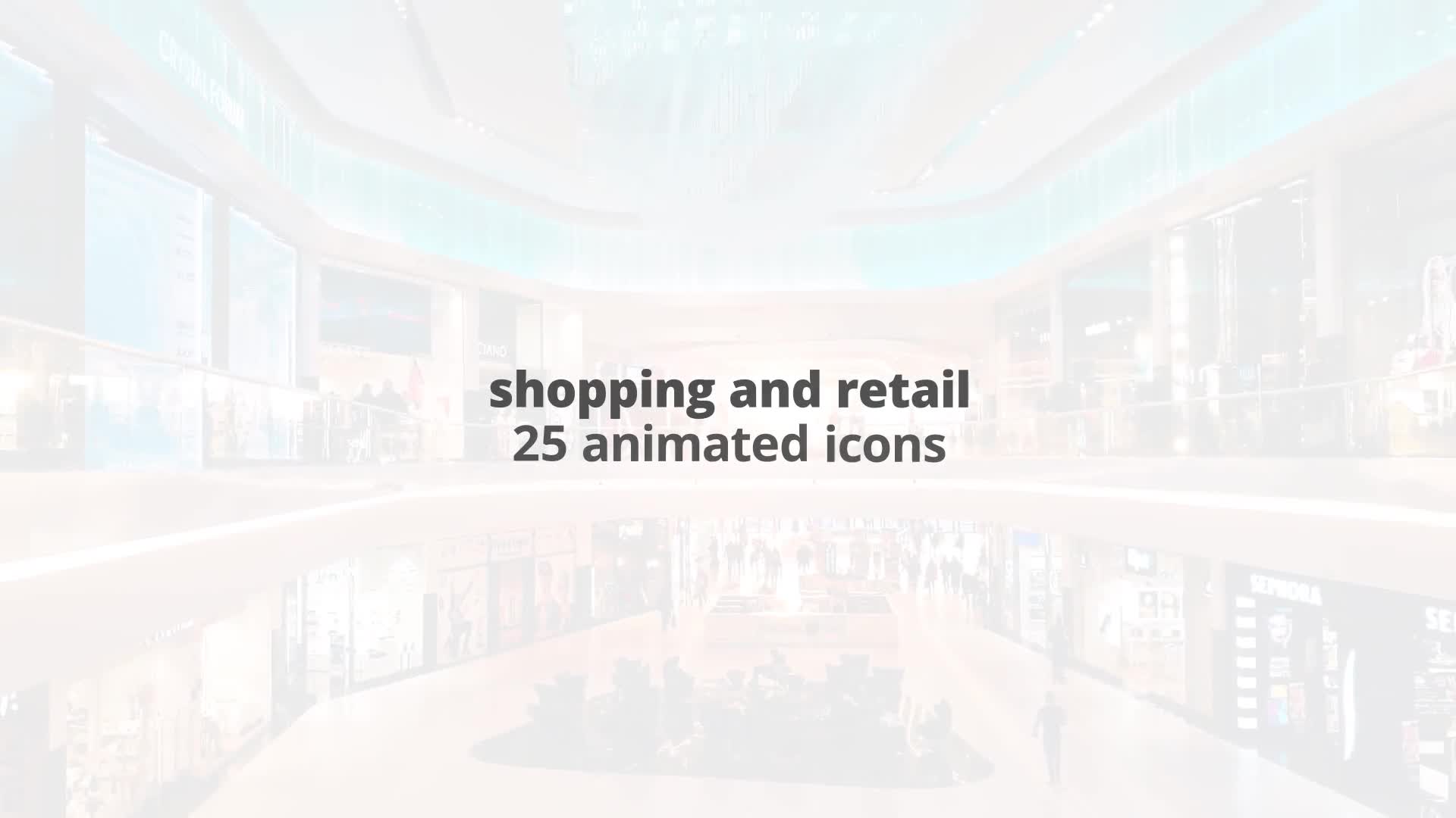 Shopping And Retail – Thin Line Icons Videohive 23595869 After Effects Image 1
