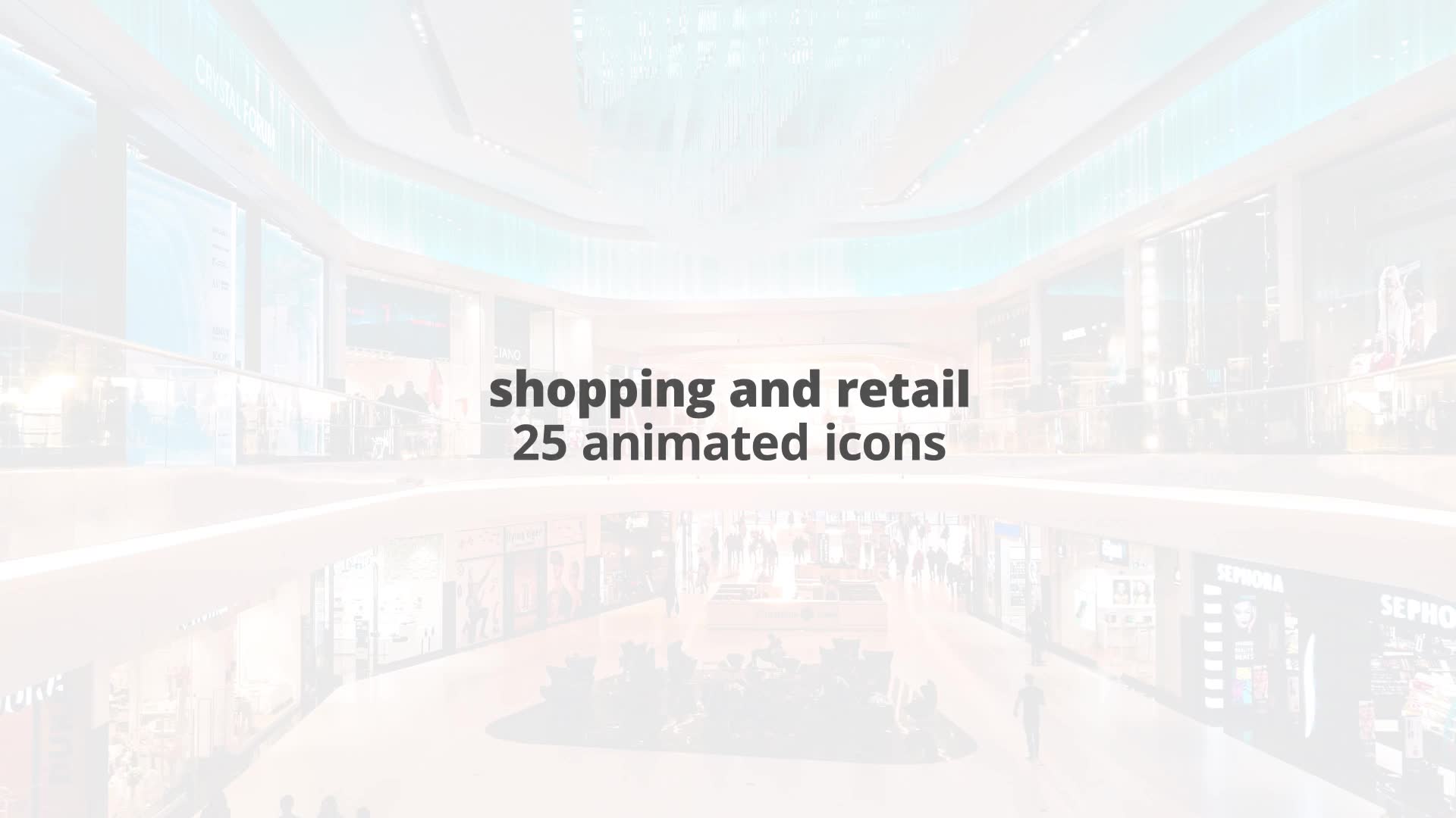 Shopping And Retail – Thin Line Icons Videohive 23595869 After Effects Image 2