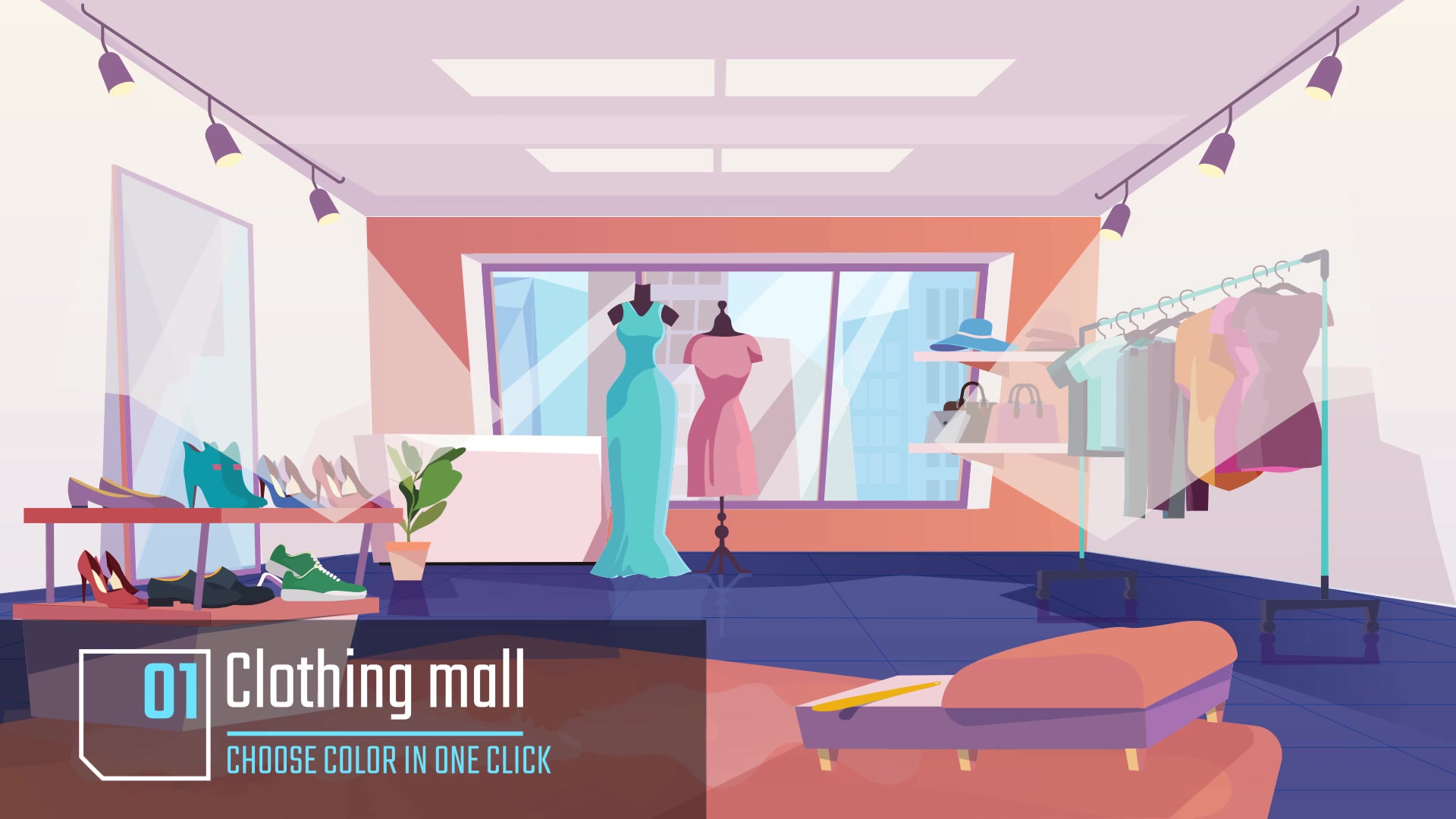 Shopping Animation background Videohive 34060956 After Effects Image 4