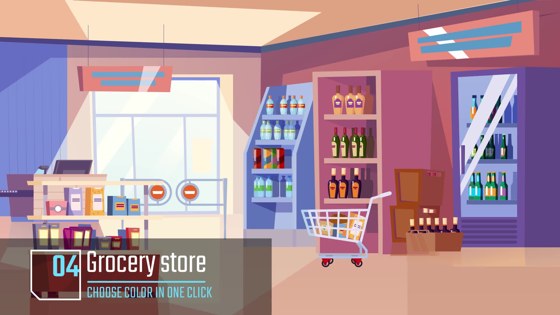 Shopping Animation background Videohive 34060956 After Effects Image 8