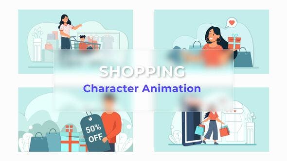 Shopping Explainer And Animation Scene Pack - Videohive Download 36814159