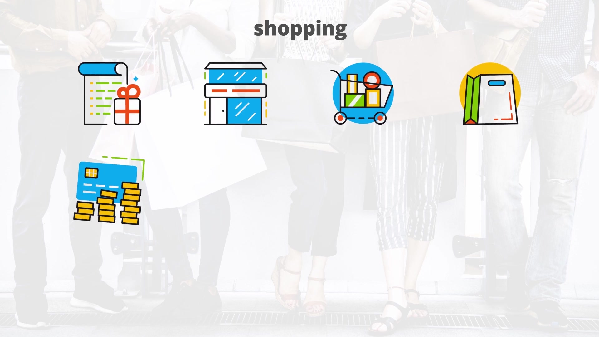 Shopping Flat Animated Icons Videohive 24429489 After Effects Image 5