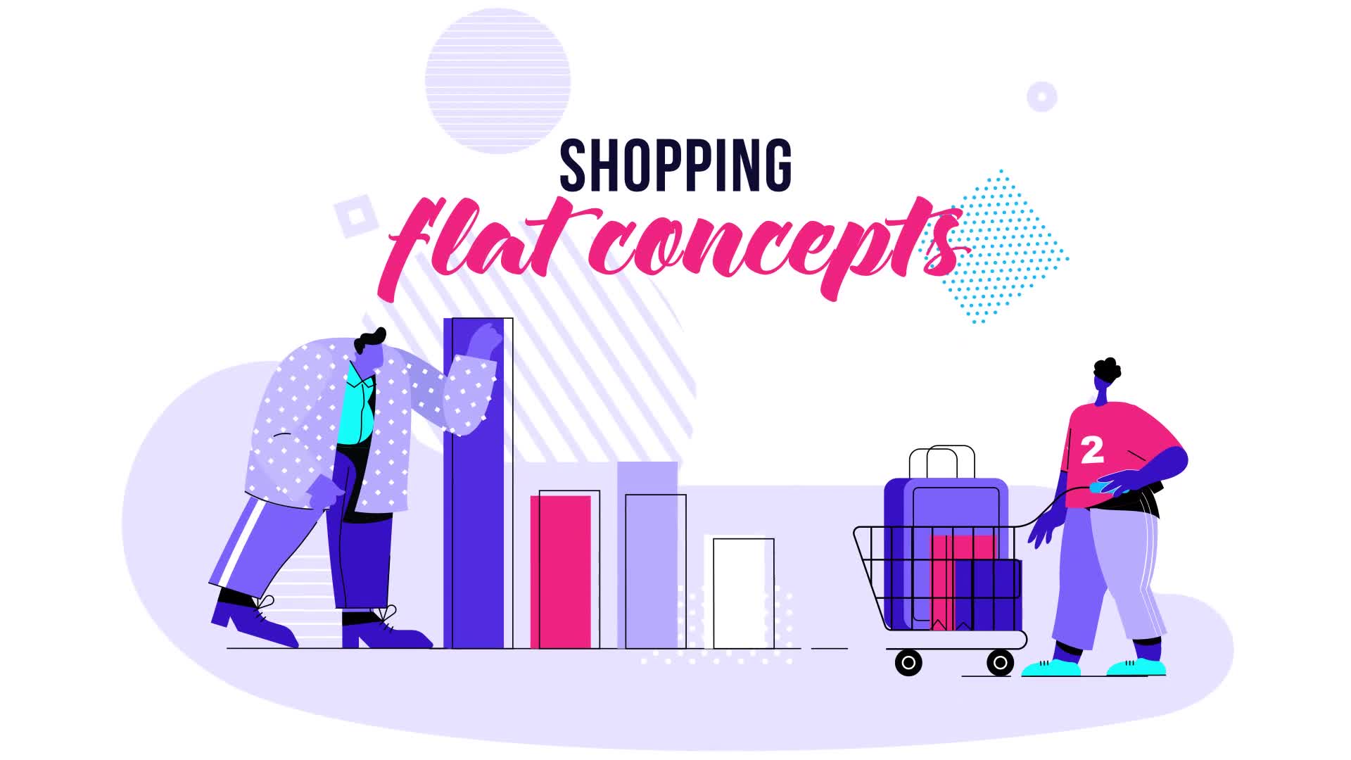 Shopping Flat Concept Videohive 28730465 After Effects Image 1