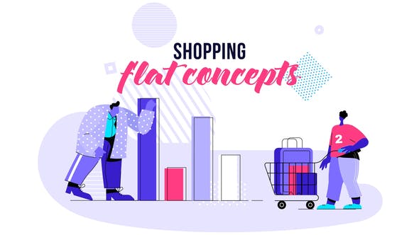 Shopping Flat Concept - 28730465 Download Videohive