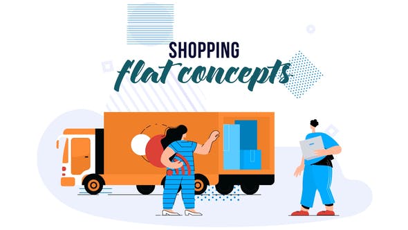 Shopping Flat Concept - Videohive Download 28830228