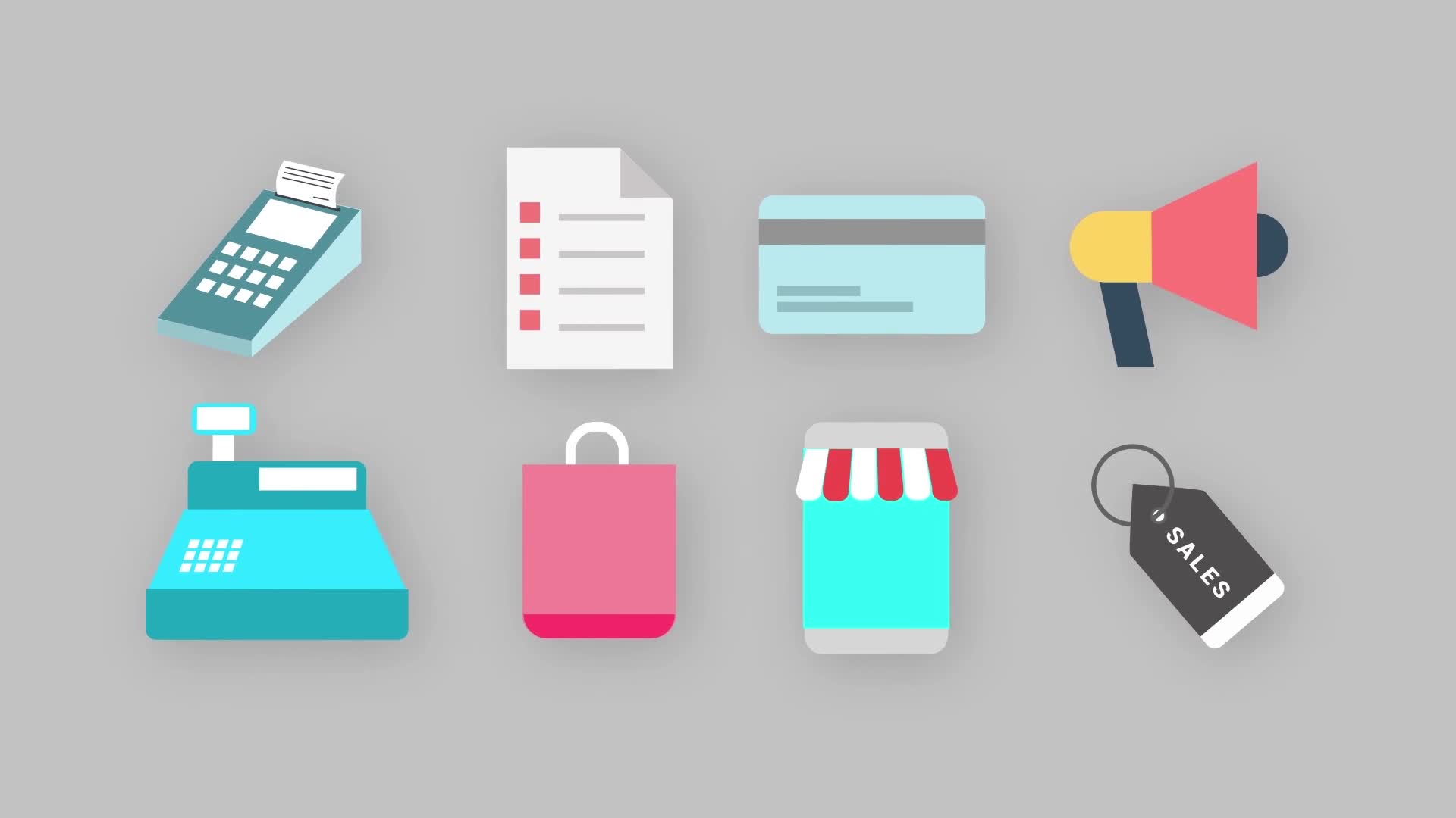 Shopping Icons Videohive 37213075 Apple Motion Image 1