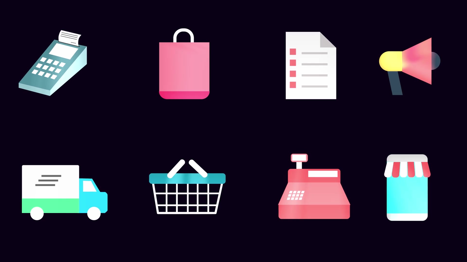 Shopping Icons Pack Videohive 37211867 DaVinci Resolve Image 10