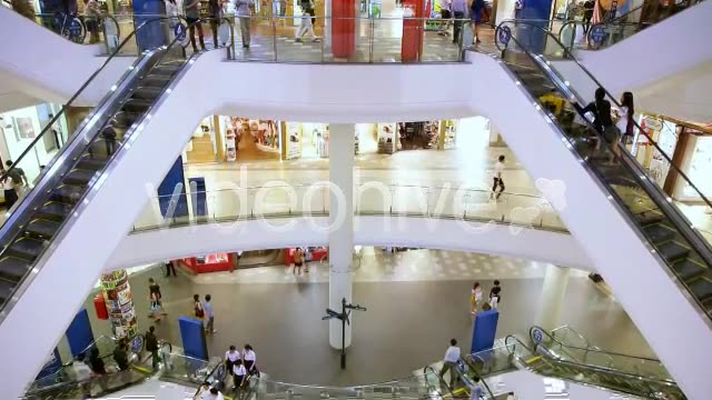 Shopping Mall People Pan Top To Bottom  Videohive 3109296 Stock Footage Image 2
