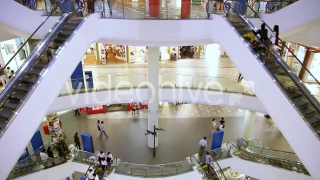 Shopping Mall People Pan Top To Bottom  Videohive 3109296 Stock Footage Image 3