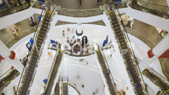 Shopping Mall Timelapse Escalator People  Videohive 3097493 Stock Footage Image 6