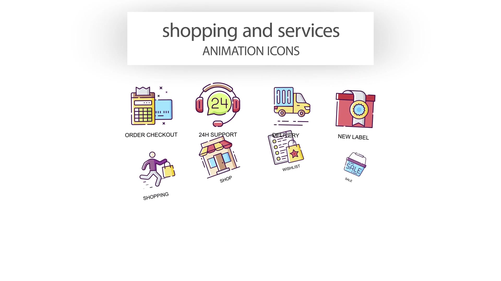 Shopping & Services Animation Icons Videohive 31339571 After Effects Image 4