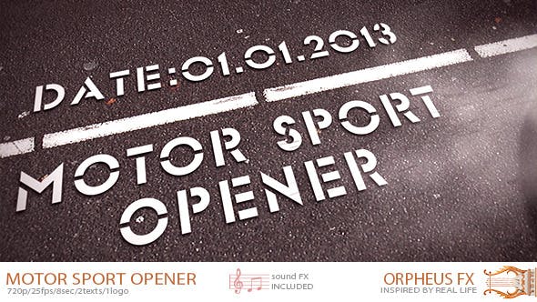 Short Motor Sport Opener - Download 3801380 Videohive