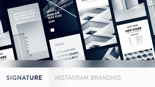 Signature Instagram Branding - 26191097 Videohive Download