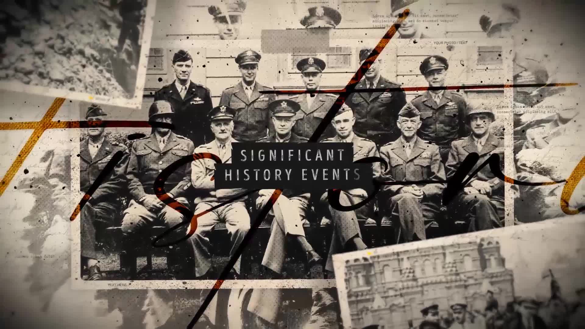Significant History Events Slideshow / Retro Vintage Opener / Old Memories Photo Album / World War Videohive 37543636 After Effects Image 1