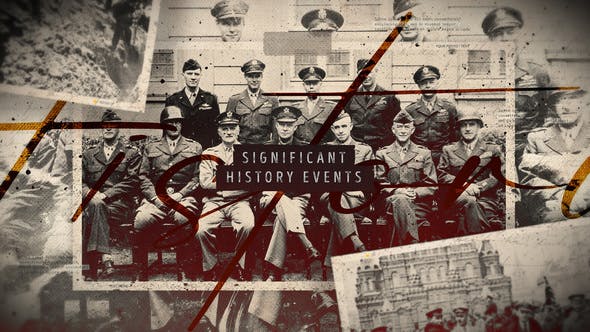 Significant History Events Slideshow / Retro Vintage Opener / Old Memories Photo Album / World War - Videohive Download 37543636