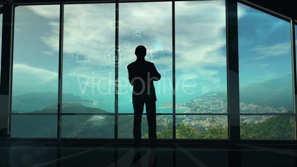 Silhouette Of Man And IOT Infographics - Download Videohive 20192911
